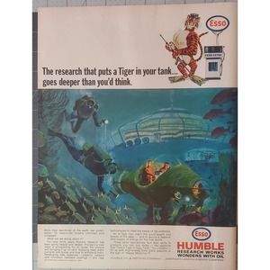 Esso Humble Oil Advertisement Vintage 1966